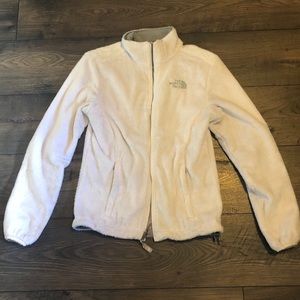 Fuzzy north face jacket